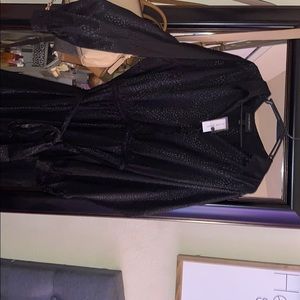 Black snake print dress